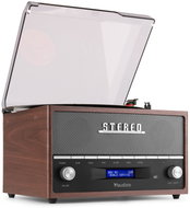 Audizio Frisco Retro turntable with built-in DAB+ radio, USB, brown - Turntable