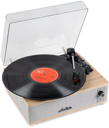 Audizio Irvine record player, LP player, Bluetooth, for any record format, light wood - Turntable - Main image