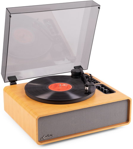 Audizio Laredo turntable, premium Hi-Fi turntable, Bluetooth receiver, transmitter, LP player, bambo - Turntable - Main image