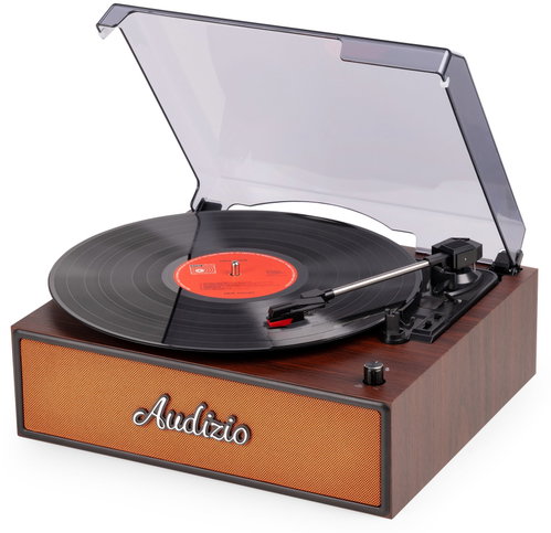 Audizio Reno Retro record player, LP player, turntable with Bluetooth and speakers, copper - Turntable - Main image
