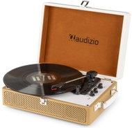 Audizio RP119, Retro gramofon s Bluetooth v hnědo-bílém kufru, gramofon s reproduktory - Turntable