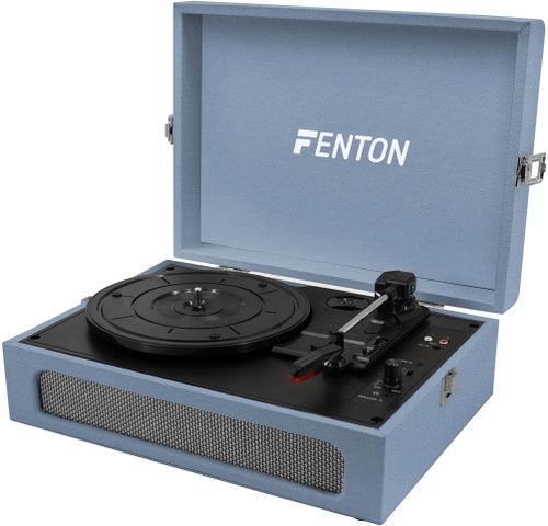 Fenton RP118E Retro gramofon s Bluetooth přijímačem, vysílačem a USB, modrý - Turntable - Main image