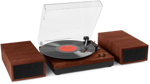 Fenton RP165C Stereo record player with Bluetooth and speakers, cherry Main image Fenton RP165C Stereo record player with Bluetooth and speakers, cherry - Turntable - Main image