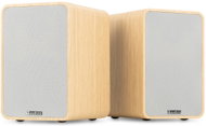 Audizio KS10 Active HiFi Speakers with Bluetooth 5.0, HDMI-ARC, 120W, Light Brown - Speakers