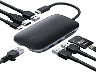 Aukey CBC71 8 in 1 USB C Hub with Ethernet Port, 4K USB C to HDMI - USB Hub