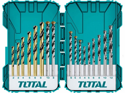 TOTAL-TOOLS Drill Bits, Combination Set, 16 pcs - Drill Set - Main image