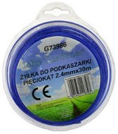 GEKO Struna do kosačky modrá, 2,4 mm, 30 m, hviezdicový profil, nylon - Žacia struna