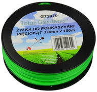 GEKO Mower string green reinforced, 3,0mm, 100m, star profile, nylon - Trimmer Line