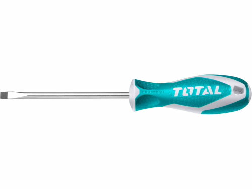 TOTAL-TOOLS Flat Head Screwdriver, (-) 5x100mm, CrV, Industrial - Screwdriver - Main image