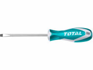 TOTAL-TOOLS Flat-head Screwdriver, (-) 6x125mm, CrV, Industrial - Screwdriver