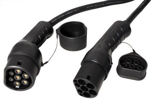 ROLINE Charging cable for electric vehicles Type 2 - 3 × 16A, 11 kW, twisted, 3 m - EV Charging Cable - Main image