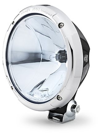 HELLA Additional Rallye 3003 Compact Headlamp with Blue Cover Glass and Chromed Frame - Additional High Beam Headlight - Main image