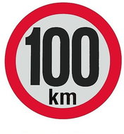 AGADOS Sticker 100 km reflective - Speed Limit Sticker