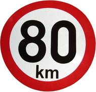 AGADOS Sticker 80 km reflective - Speed Limit Sticker
