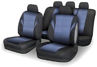 COMPASS Seat covers set 9pcs POLY blue AIRBAG - Car Seat Covers