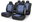Seat covers set 9pcs POLY blue AIRBAG