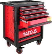 YATO Skříňka dílenská pojízdná 6 zásuvek červená - Vozík na nářadí