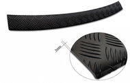 AVISA Profiled ALU rear door sill cover (black - grooved) for Skoda Octavia III Combi FL, - Boot Edge Protector