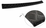 AVISA Profiled ALU rear door sill cover (black - grooved) for Volkswagen Transporter T6, o - Boot Edge Protector