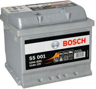 BOSCH S5 001, 52Ah, 12V (0 092 S50 010) - UAMK instalace do vozu - Autobaterie