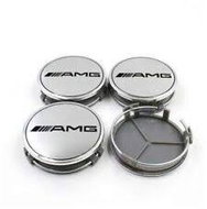 MJakes centre wheel caps silver 75 mm for MERCEDES BENZ AMG - Wheel Center Caps