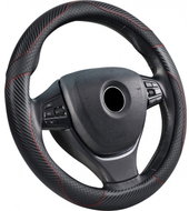 PREXIM Steering wheel cover imitation carbon with stitching - Steering Wheel Cover