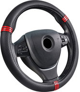 PREXIM Steering wheel cover imitation carbon with stripes - Steering Wheel Cover