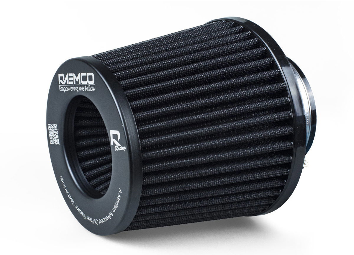 Raemco 130 mm, bemeneti nyílás 63 mm, sport légszűrő, fekete