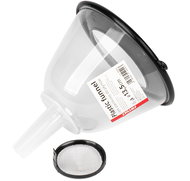 AMIO plastic funnel with filter and half cap, diameter 13,5 cm - Car Mechanic Tools