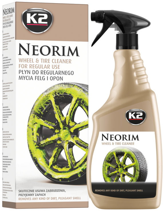 K2 GOLD NEORIM 700ml - tárcsa- és gumitisztító, kíméletes a kerékfelületekhez
