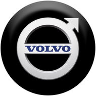 Panacea Volvo Resin Wheel Centre Stickers - Chrome Foil - 4pcs - Wheel Center Cap Stickers