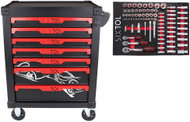 SIXTOL Workshop tool trolley Mechanic Trolley Kevin 80, 7 drawers, 80 tools - Tool trolley
