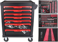 SIXTOL Workshop tool trolley Mechanic Trolley Kevin 195, 7 drawers, 195 tools - Tool trolley