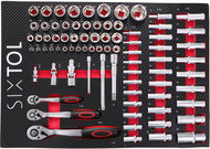 SIXTOL Mechanic Tool Tray 1, 80pcs - Workshop Cart Organizer
