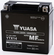 YUASA motor battery 12 V, YTX14, 12,6Ah, 200A, maintenance free MF AGM 150 × 87 × 145, original - Motorcycle batteries