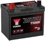 YUASA battery 12 V, U1, 30 Ah, 330 A, left, maintenance-free ACTIVE GARDEN 194 × 126 × 183 - Car Battery