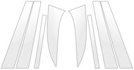 GRIZZ Protective film for door pillars for Alfa Romeo Stelvio, 2016- , - Side-Post Cover