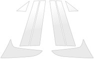GRIZZ Door pillar protector for Mercedes GLC II, X254, 2025- , - Side-Post Cover