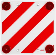 Reflective Polyethylene Warning Board Lamp 50 × 50cm + Reflectors - Bike Rack Accessory