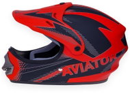 TORNADO Aviator Helma MX černo-červená, vel. XXS - Scooter Helmet