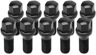 TPI Wheel Bolts (10pcs), Conical Seat, 17mm Hex, M14×1.5, 45mm, Colour Black - Wheel Bolts
