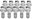 (10pcs), Spherical Seat R13, Hex 17mm, M14 × 1.5, 28mm, Chrome Colour