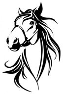 PREXIM Horse Head Self-Adhesive Decor - Car Sticker