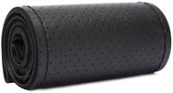 PREXIM Leather Steering Wheel Cover M Black with Black Thread - Steering Wheel Cover