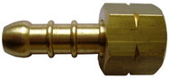 Gimeg Hose End with 1/4" Left-Hand Thread and Hose Barb - Blister Pack - Tail-piece