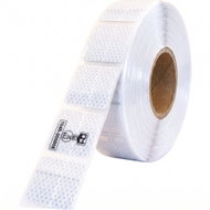 PREXIM Reflective Tape White Split E24 50 × 50mm × 50m - Adhesive Reflective Tape