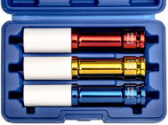 ACI 1/2" impact extension sockets for alloy wheels, 17, 19, 21mm - Ratchet Set