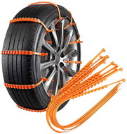 AMIO Protiskluzové pásy na pneumatiky sada 10 ks, včetně rukavic a uchycovacích prvků - Retractable Belts
