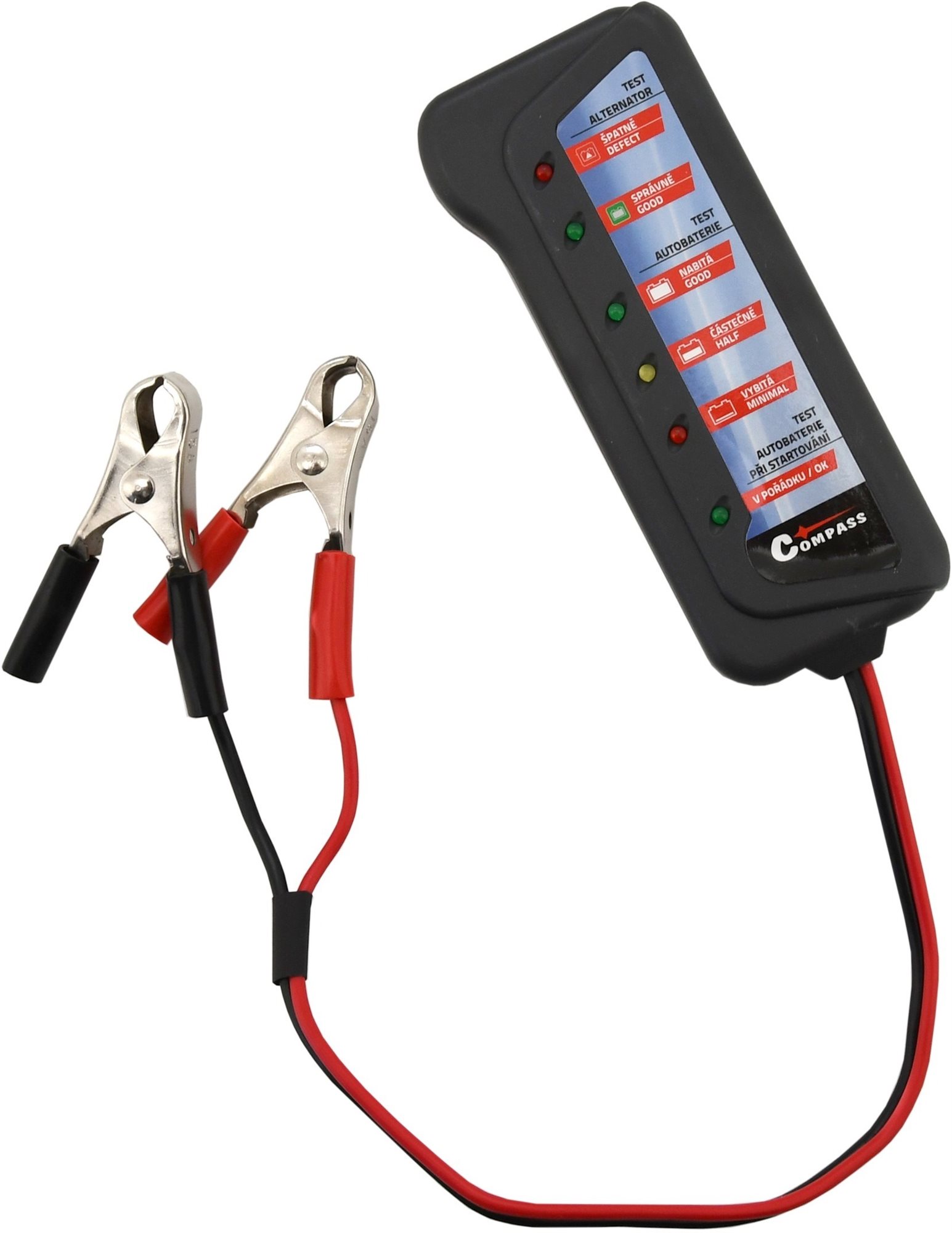COMPASS Tester autobaterie a alternátoru 12V
