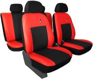SIXTOL leather ROAD black-red - Car Seat Covers
